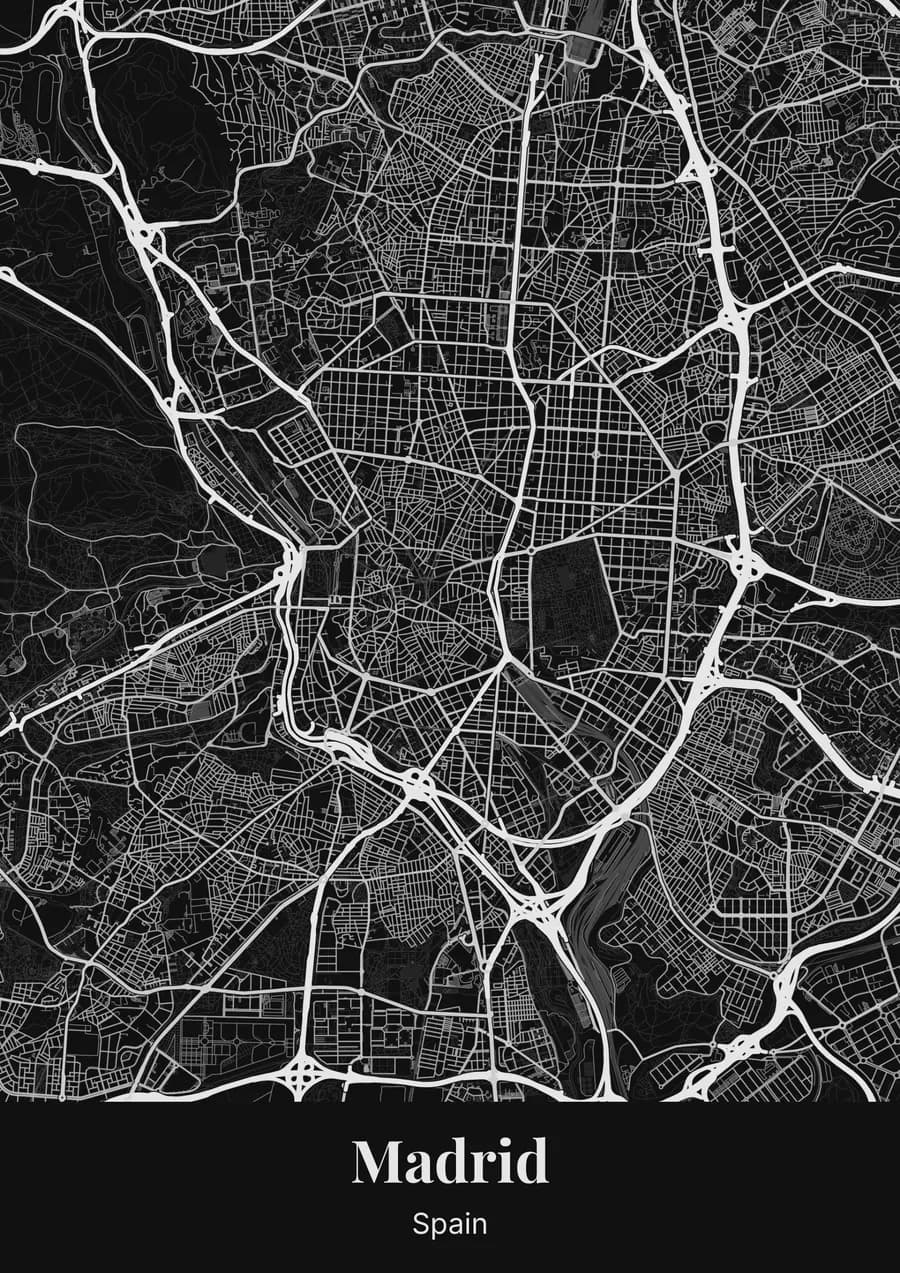 White & black, on Madrid