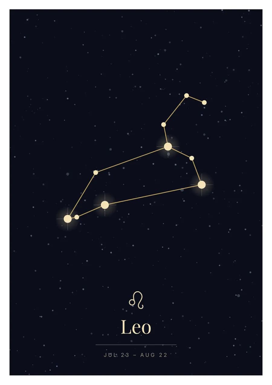 Gold and deep night, Leo full sheet