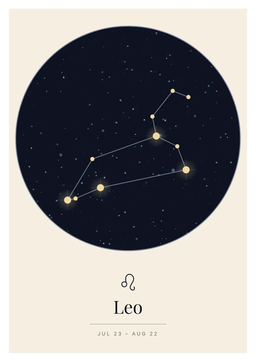 Gold on night, Leo in the disc