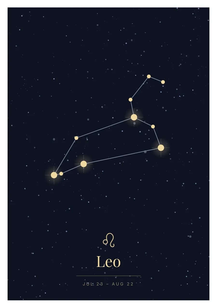 Gold on night, Leo full sheet