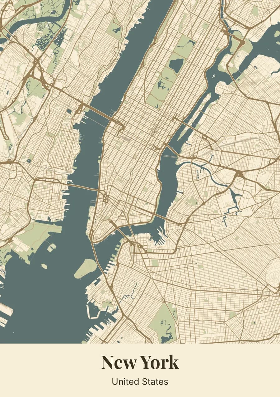 Golden stone, on New York