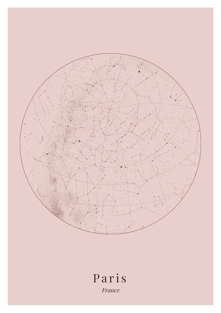 Antique rose, on the Paris sky