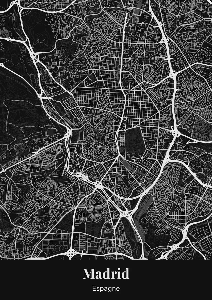 Blanc & noir, sur Madrid
