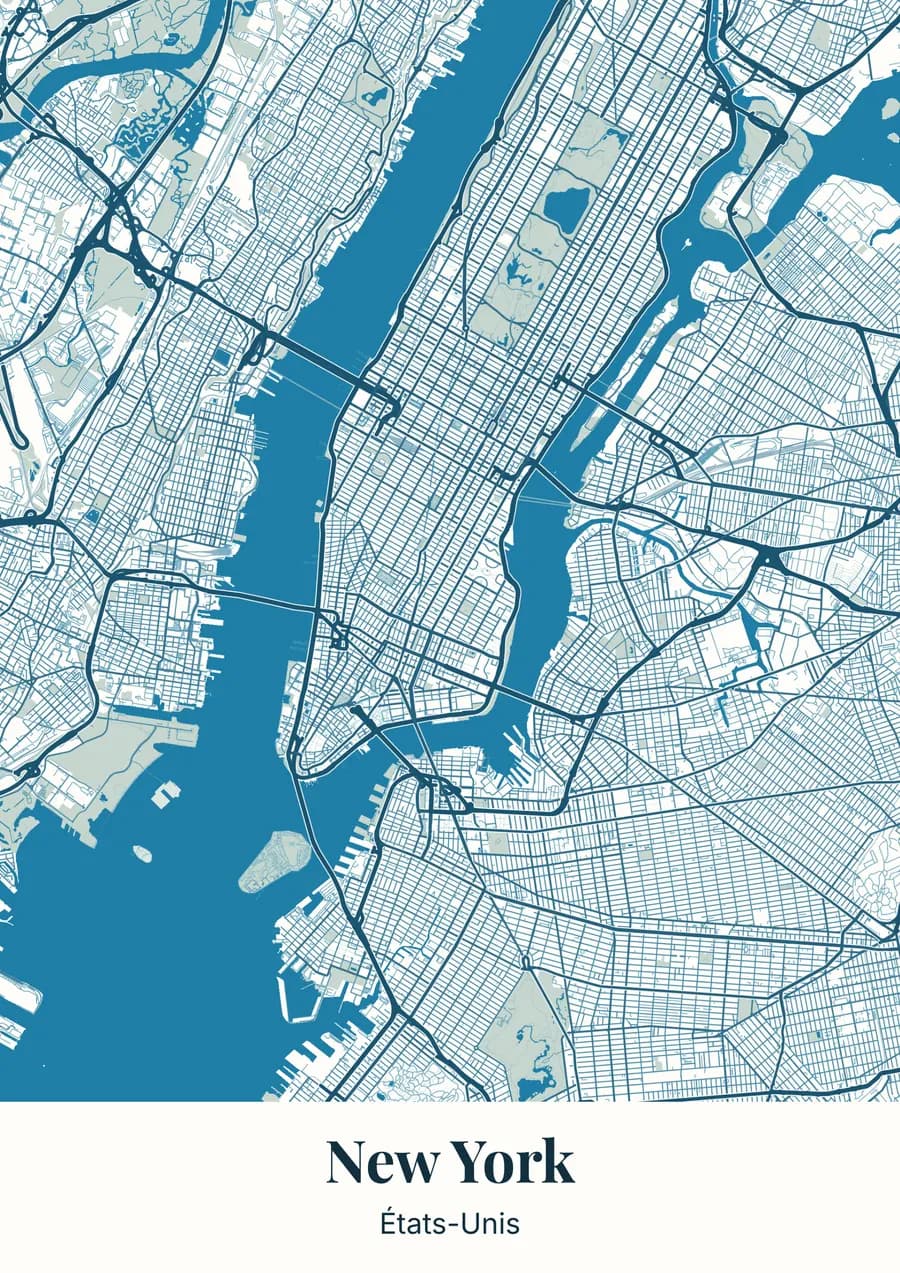 Bleu de coupole, sur New York