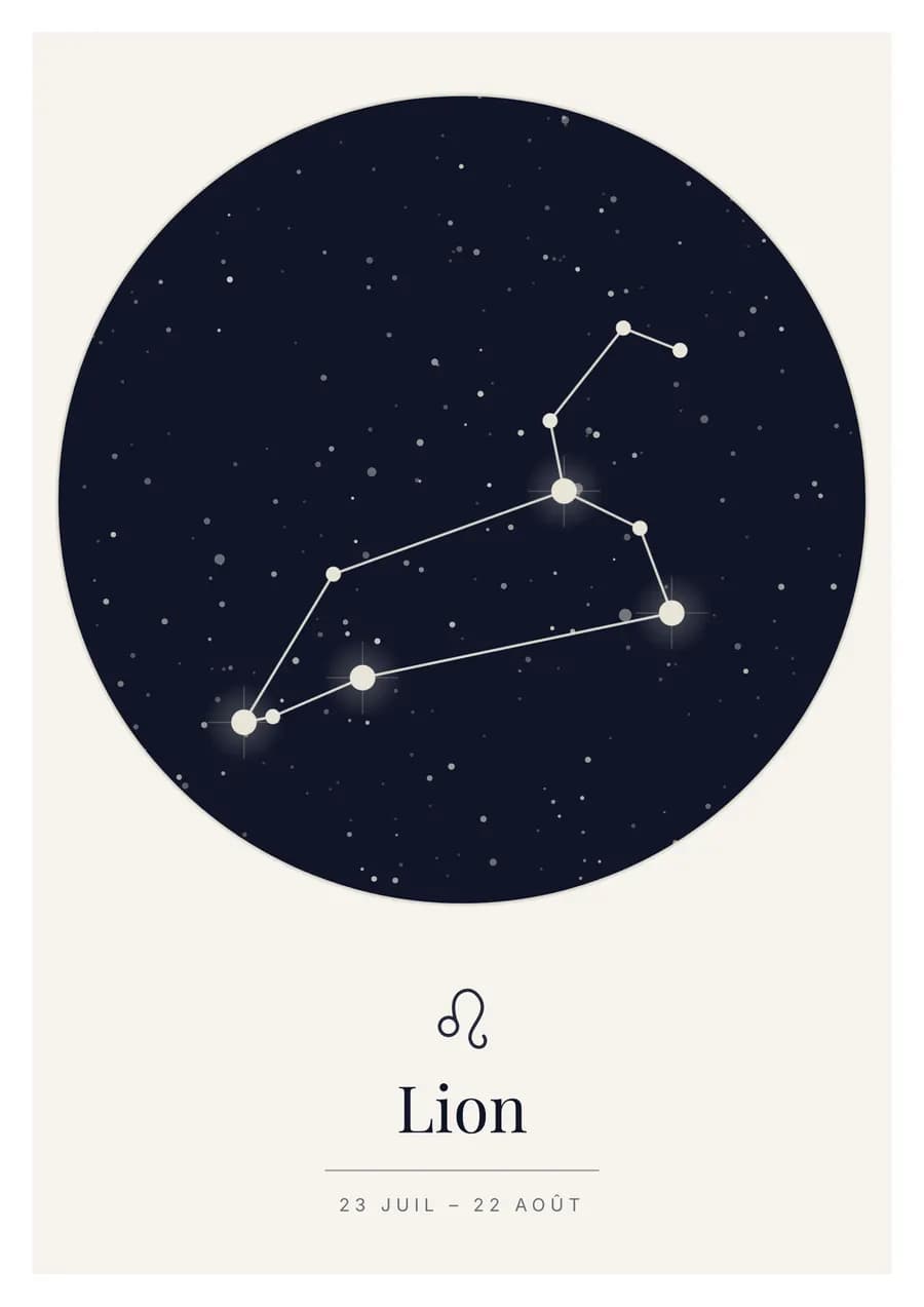 Minuit, le Lion dans le disque