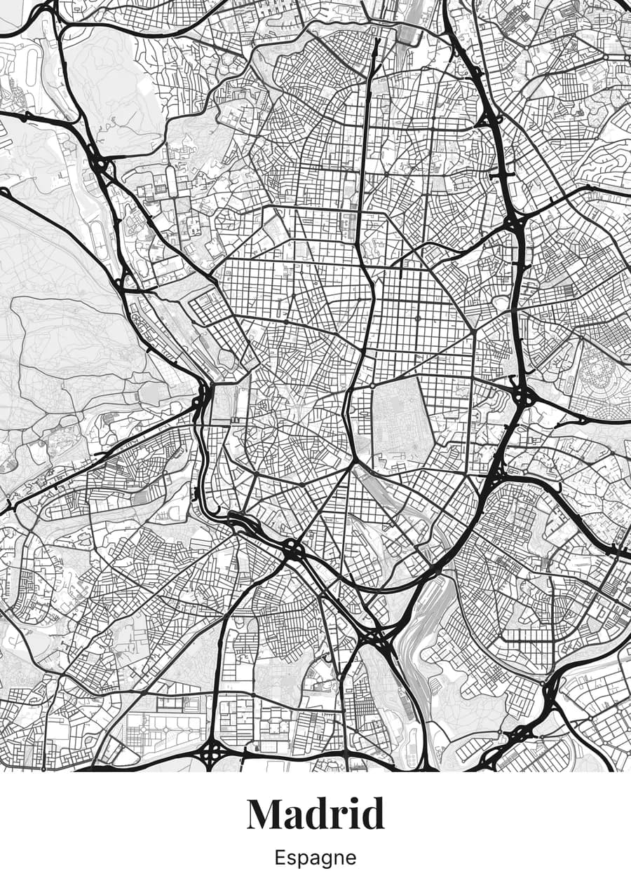 Noir & blanc, sur Madrid