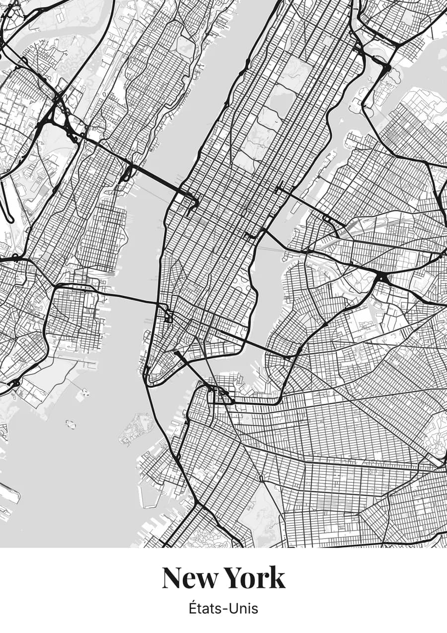 Noir & blanc, sur New York
