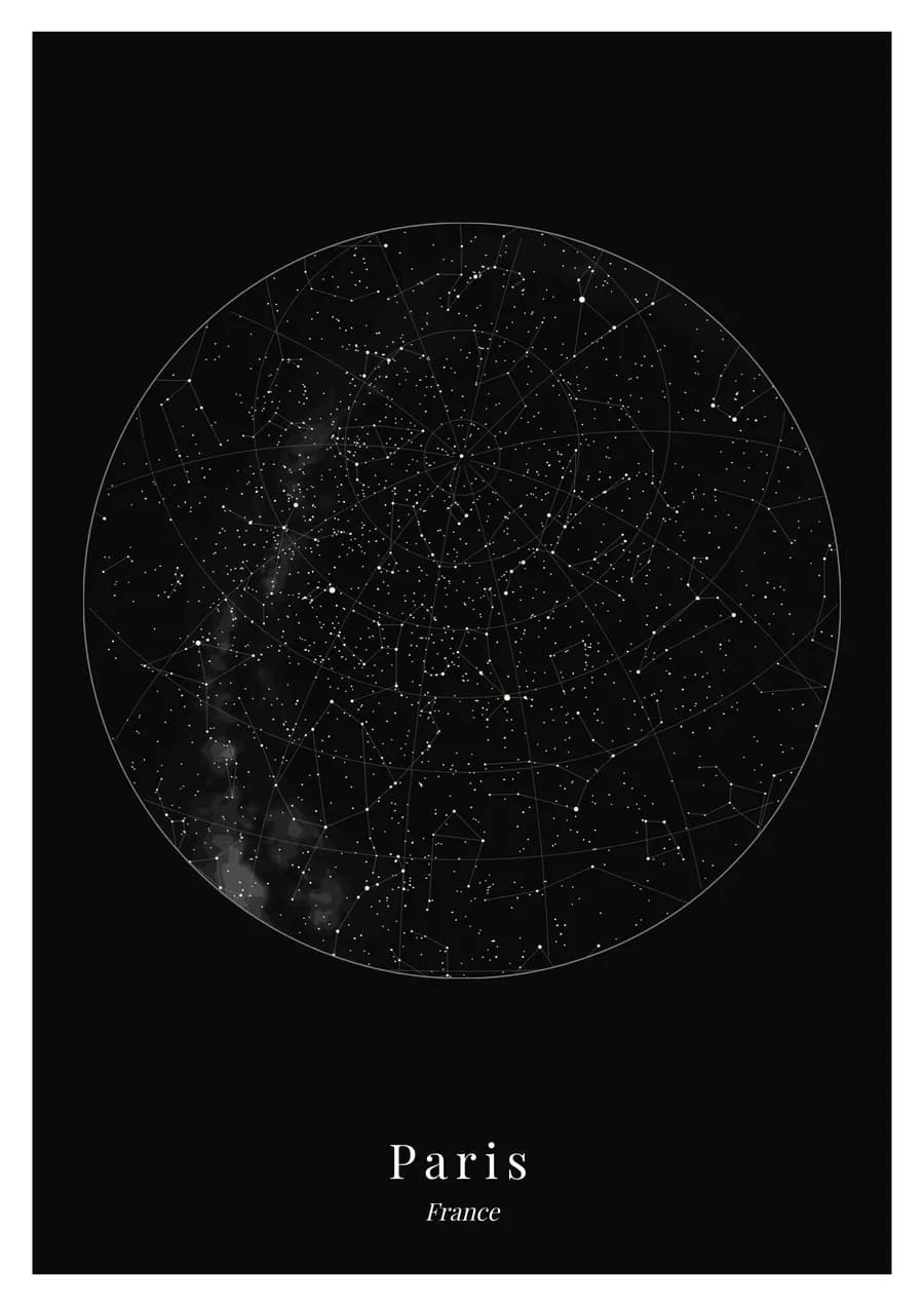 Noir & blanc, sur le ciel de Paris