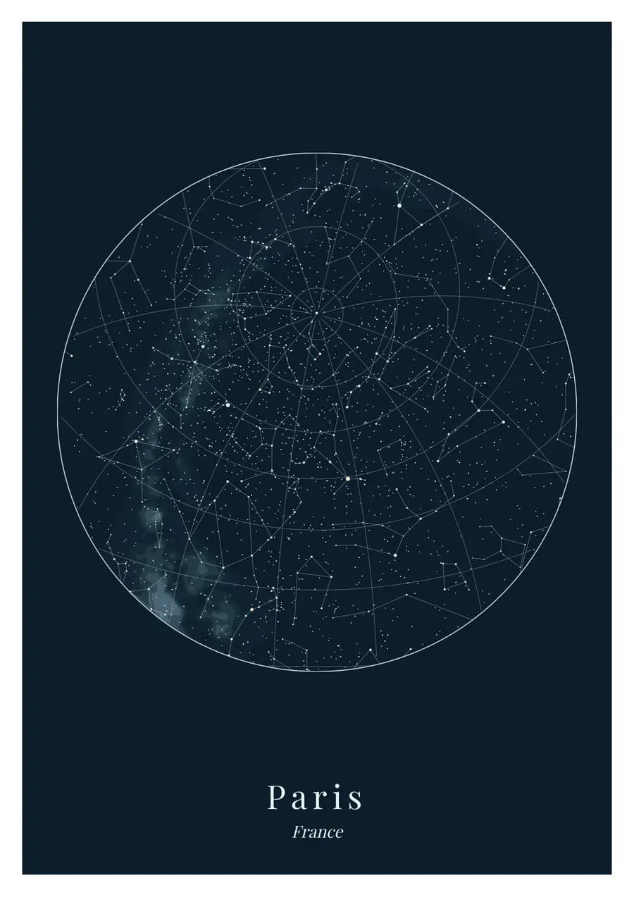 Nuit polaire, sur le ciel de Paris