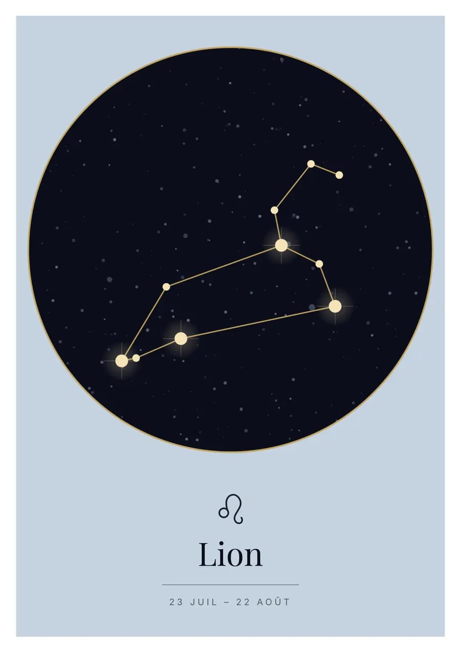 Or et nuit profonde, le Lion dans le disque