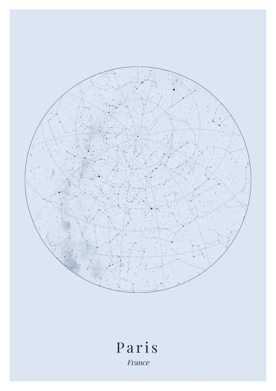 Papier bleu, sur le ciel de Paris