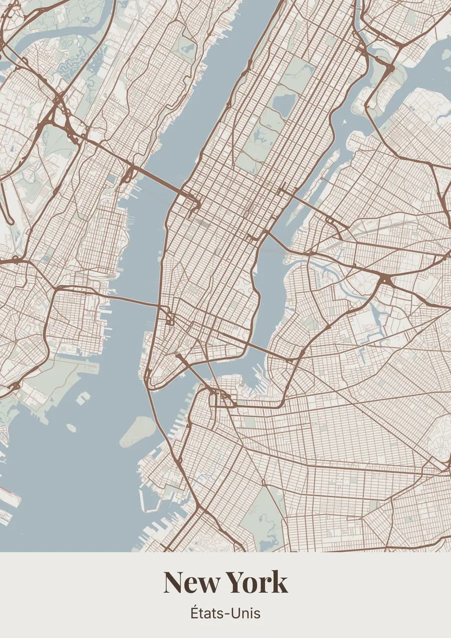 Pierre de Portland, sur New York
