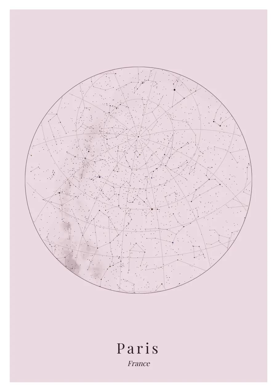 Quartz rose, sur le ciel de Paris