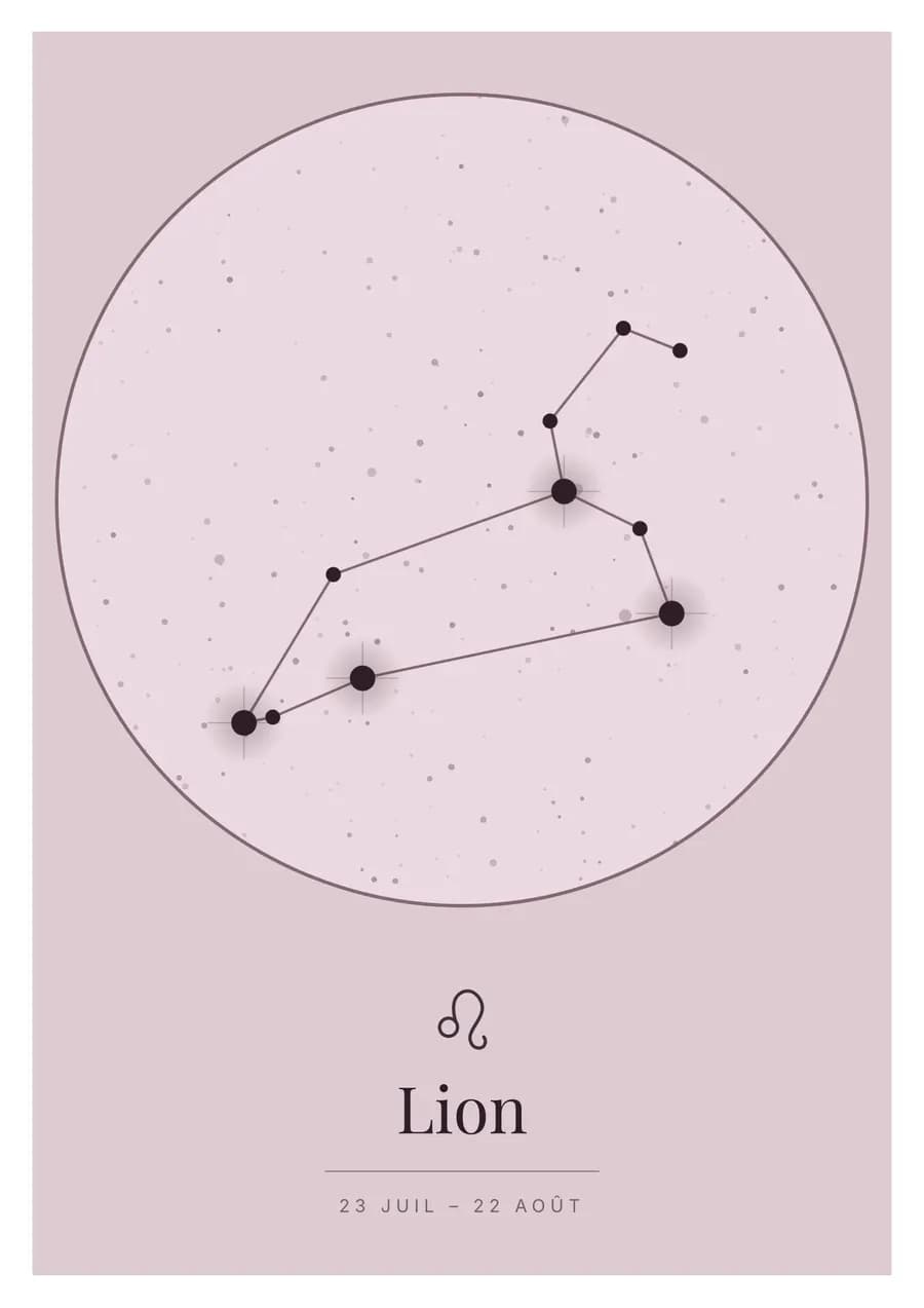 Quartz rose, le Lion dans le disque