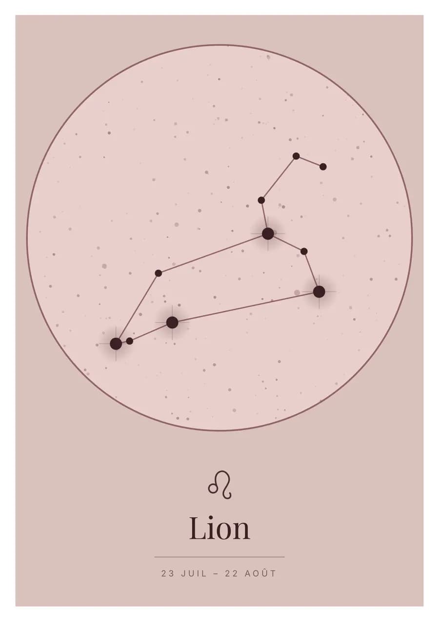 Rose ancien, le Lion dans le disque
