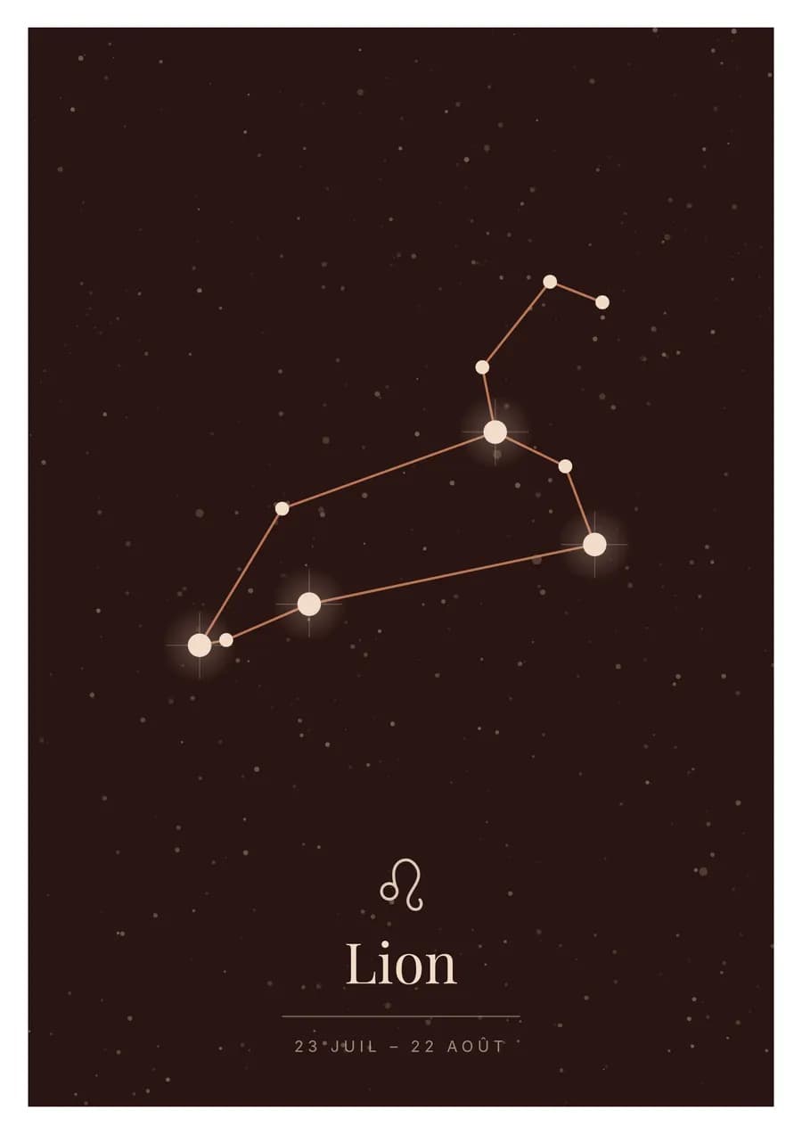 Terre cuite, le Lion pleine feuille