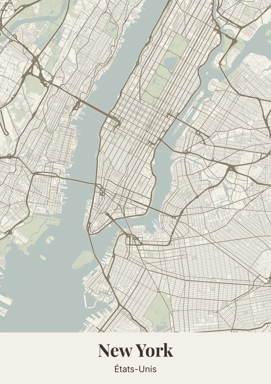 Travertin, sur New York