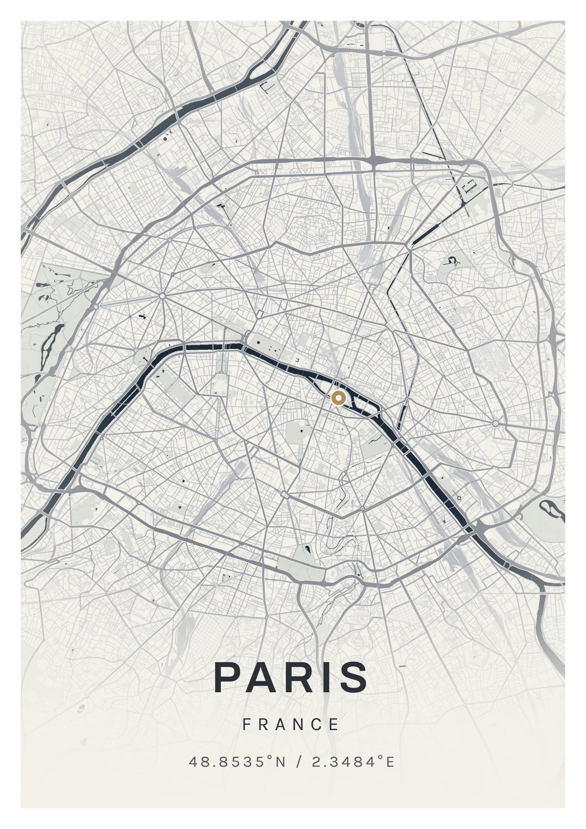 Affiche de Paris, composée dans le configurateur