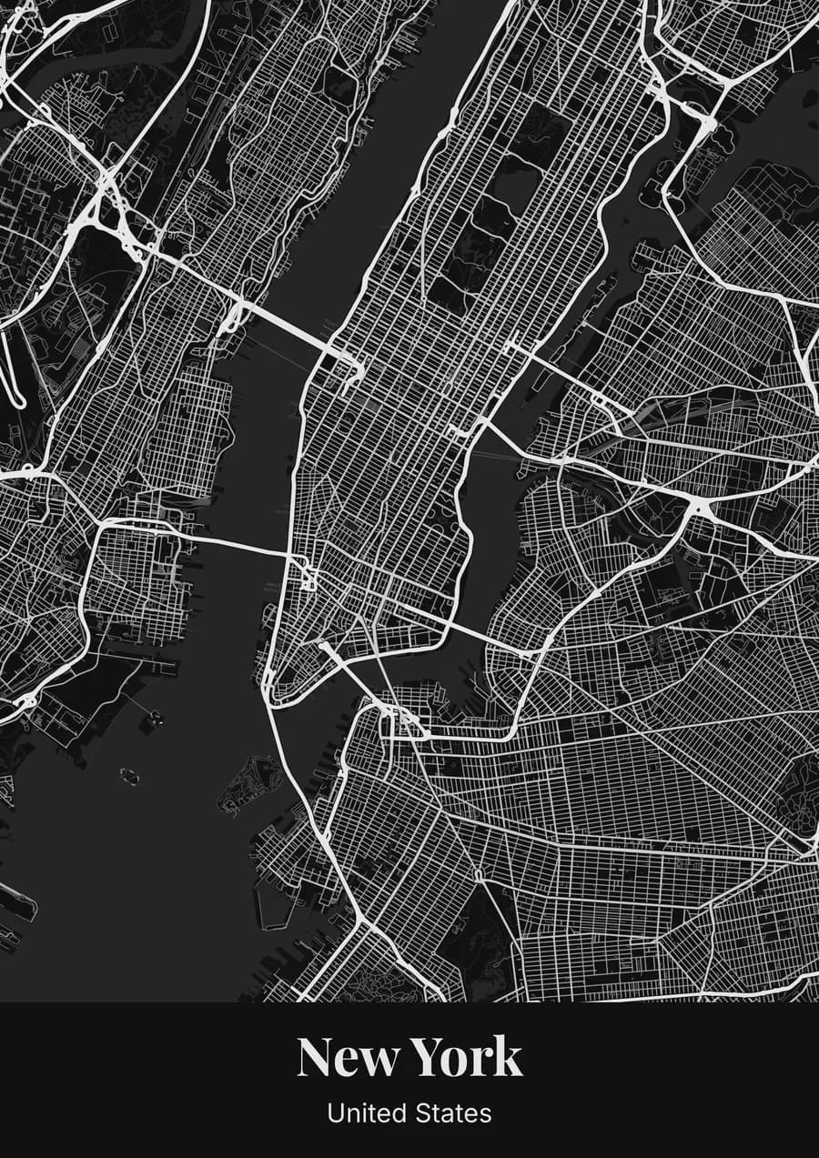 White & black, on New York